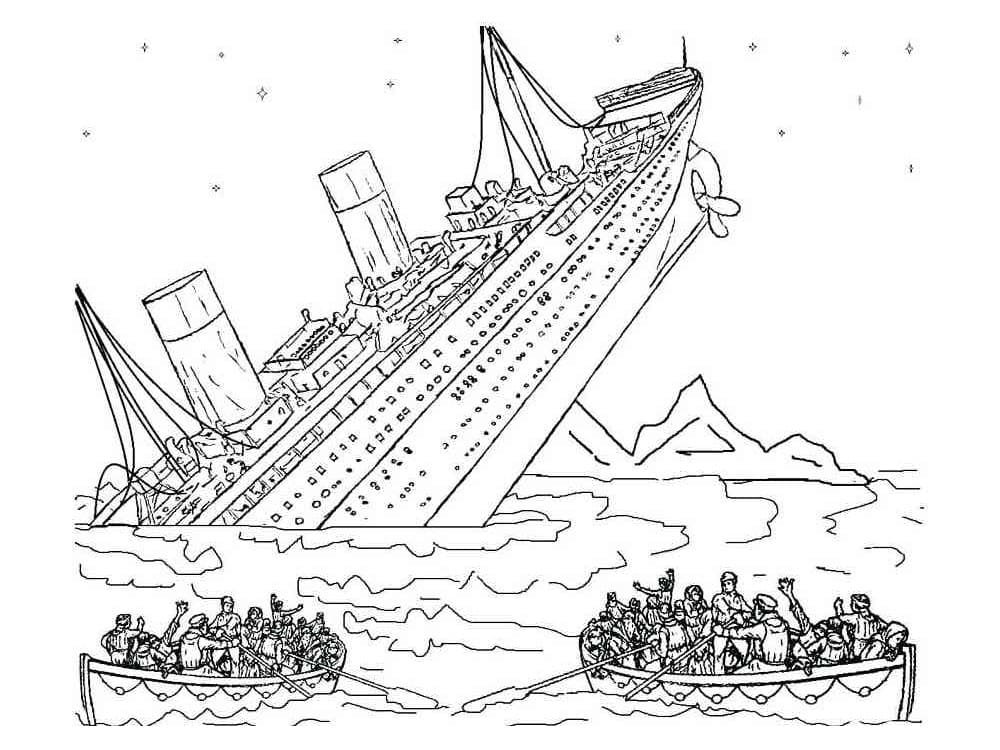 Titanic coloring pages printable for free download