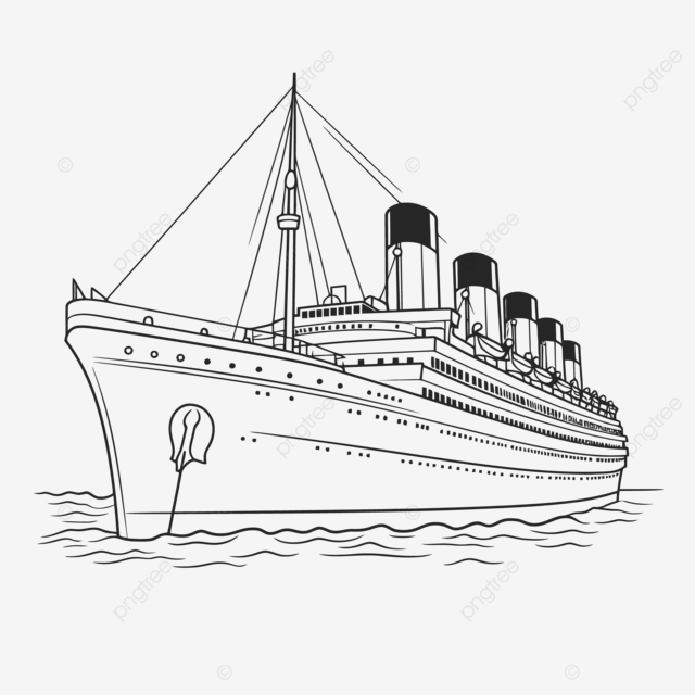 The titanic print coloring sheet outline sketch drawing vector wing drawing ring drawing color drawing png and vector with transparent background for free download