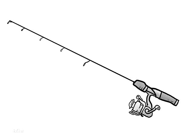 Rig an ice fishing pole coloring pages