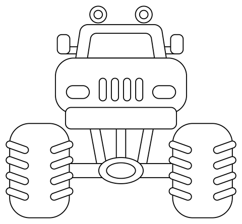 Monster truck coloring page free printable coloring pages