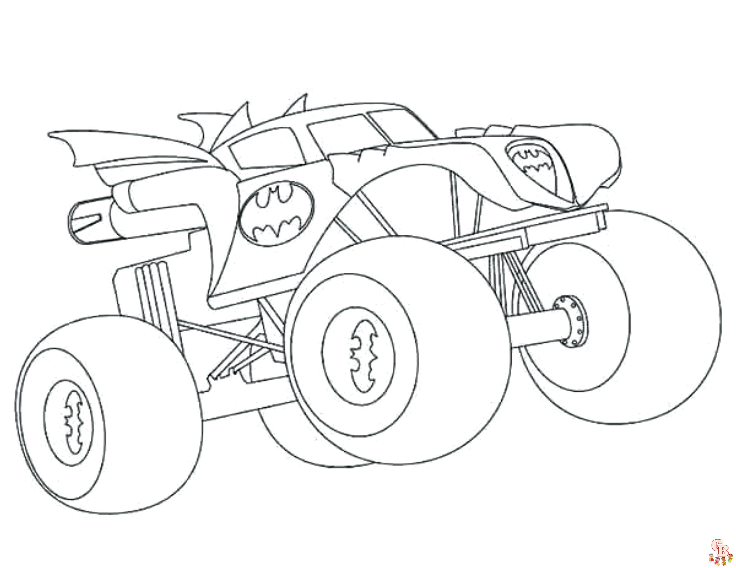 Free shark monster truck coloring pages printable and easy