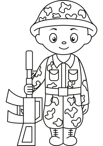 Cute soldier coloring page free printable coloring pages