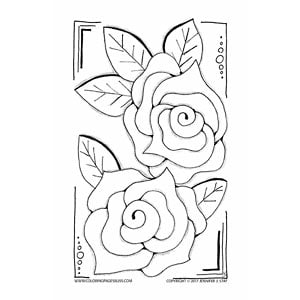 Simple adult coloring pages in a printable pdf format