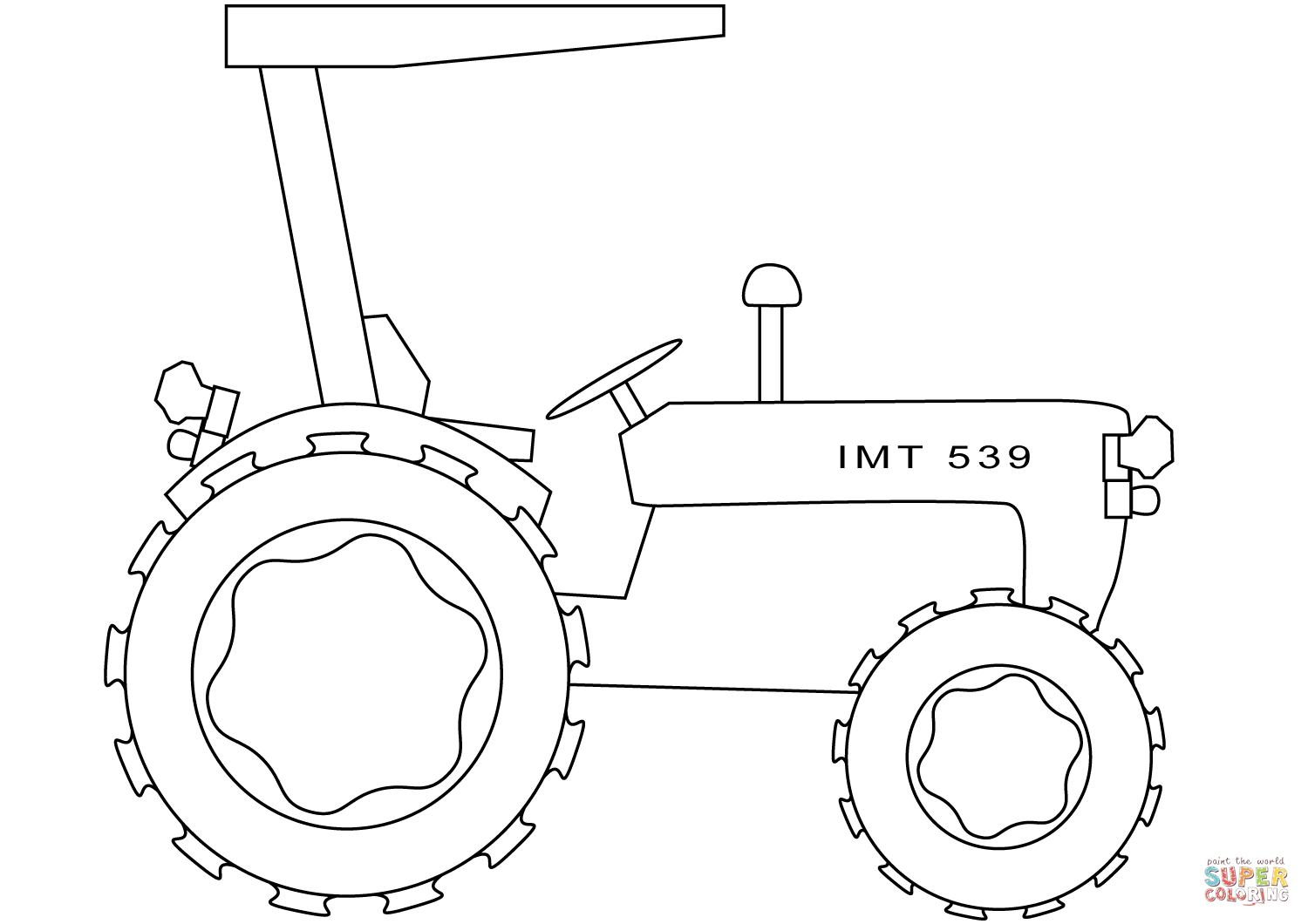 Simple tractor coloring page free printable coloring pages