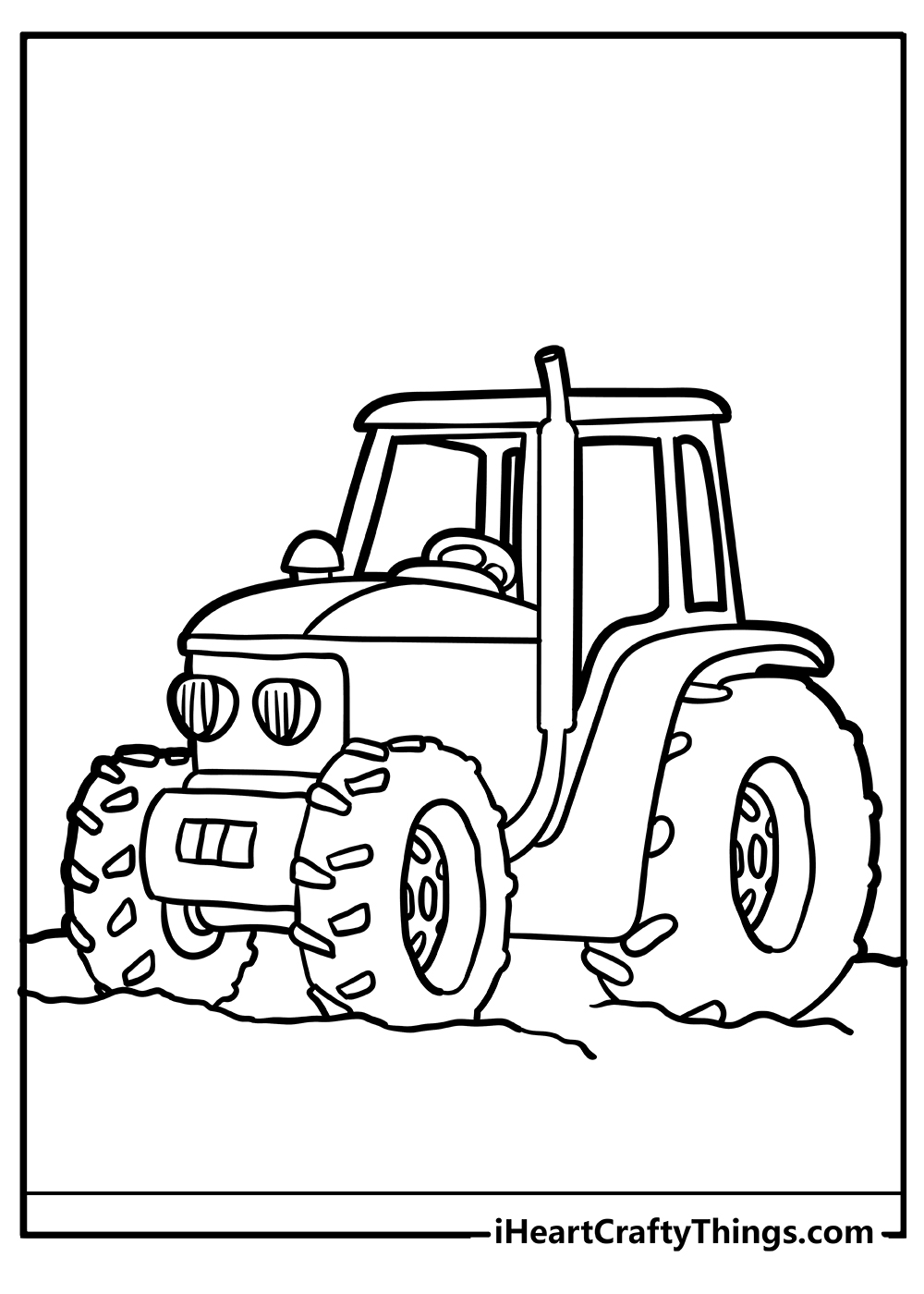 Tractor coloring pages free printables