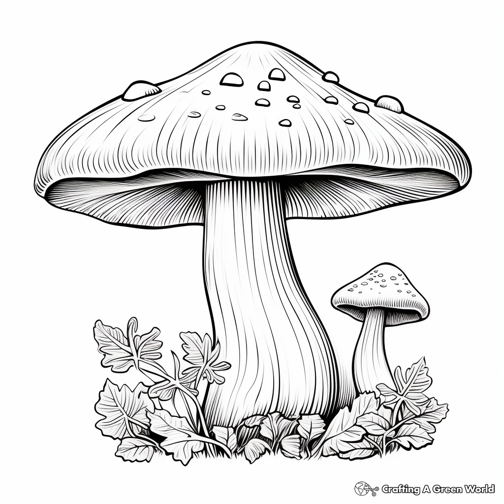 Mushroom coloring pages