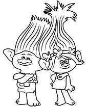 Trolls coloring pages to print