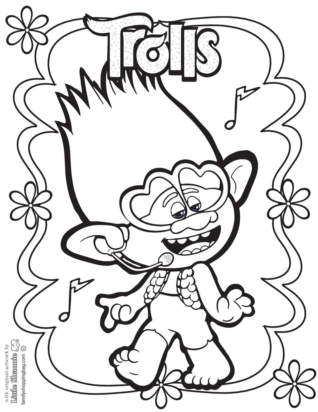 Coloring page trolls