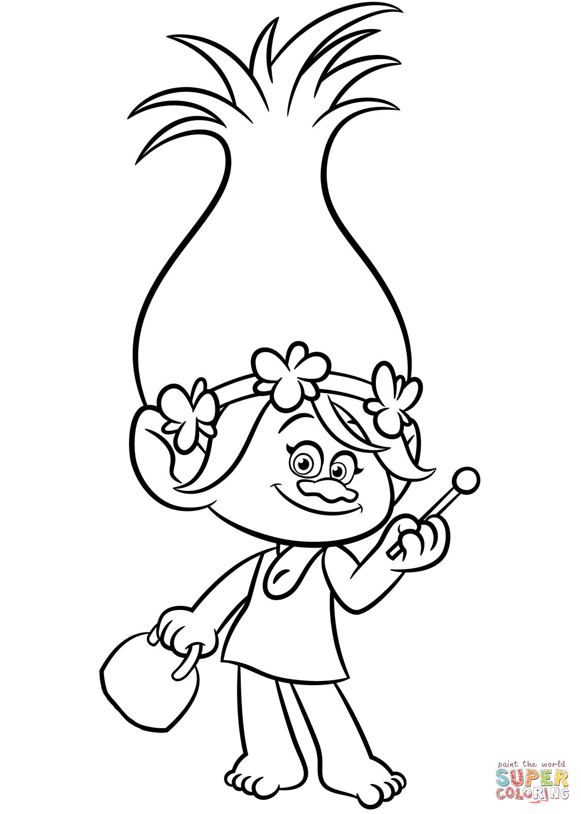 Poppy from trolls coloring page free printable coloring pages