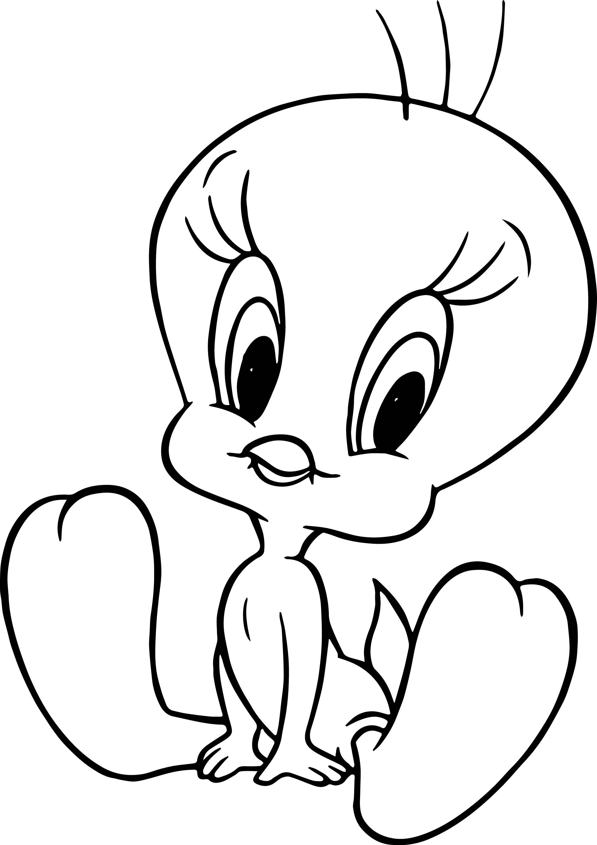 Cute tweety coloring page