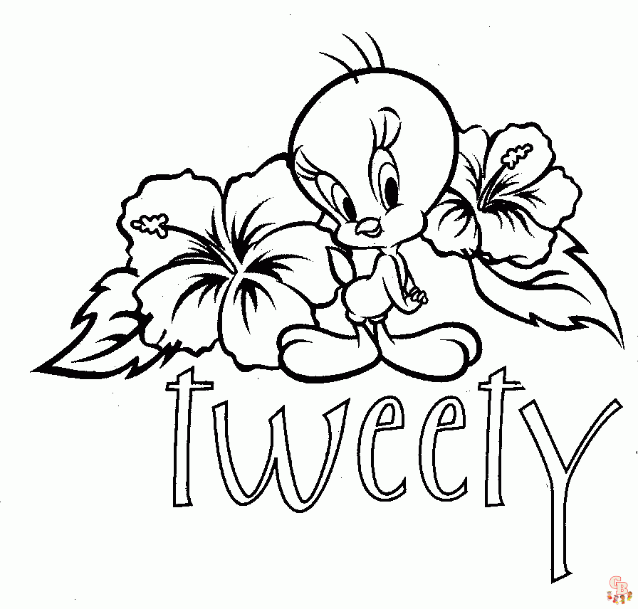 Tweety bird coloring pages free printable and easy coloring