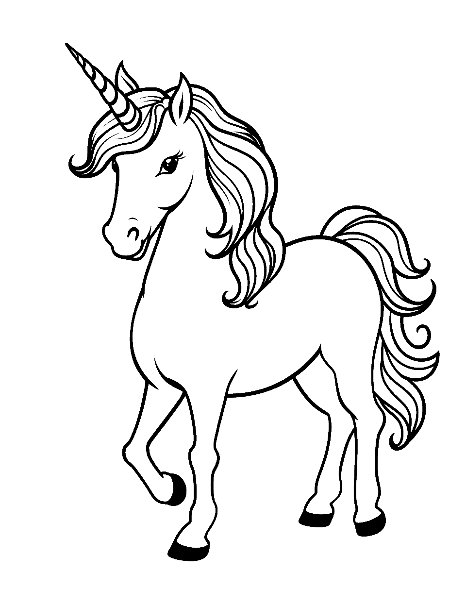 Unicorn coloring pages free printable sheets