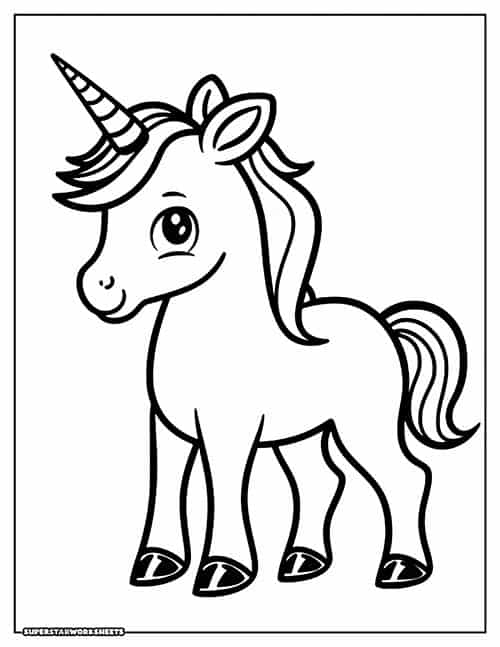 Unicorn coloring pages