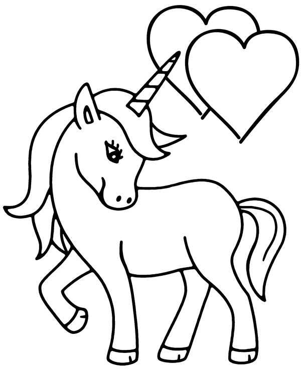 Simple unicorn coloring page to print licorne coloriage coloriage poney coloriage licorne ã imprimer