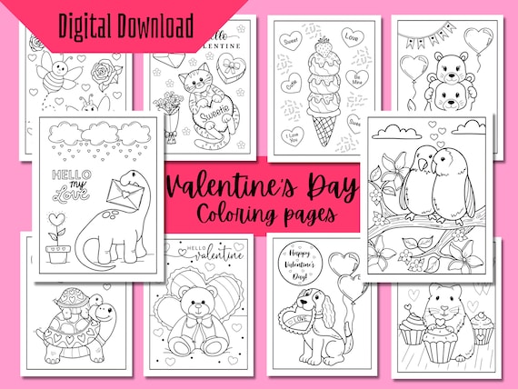 Valentines day coloring pages kids coloring pages easy