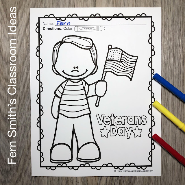 Updated veterans day coloring pages for your classroom