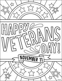 Veterans day free coloring pages