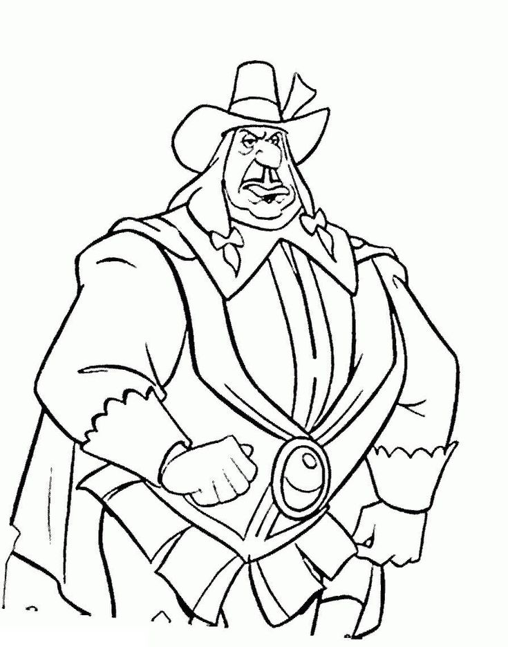 Governor ratcliffe disney villain coloring page disney villains disney villains art coloring books