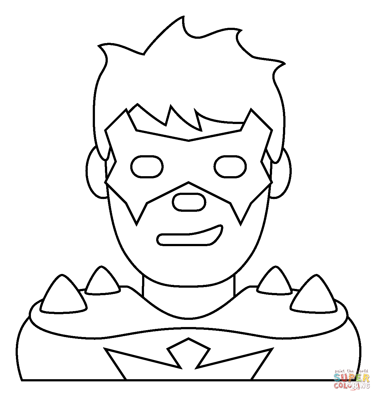 Man supervillain emoji coloring page free printable coloring pages