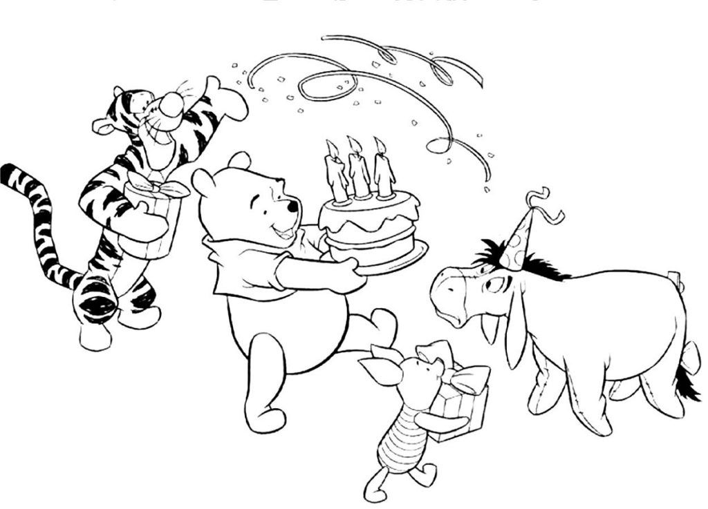 Printable coloring pages disney coloring pages birthday coloring pages bear coloring pages