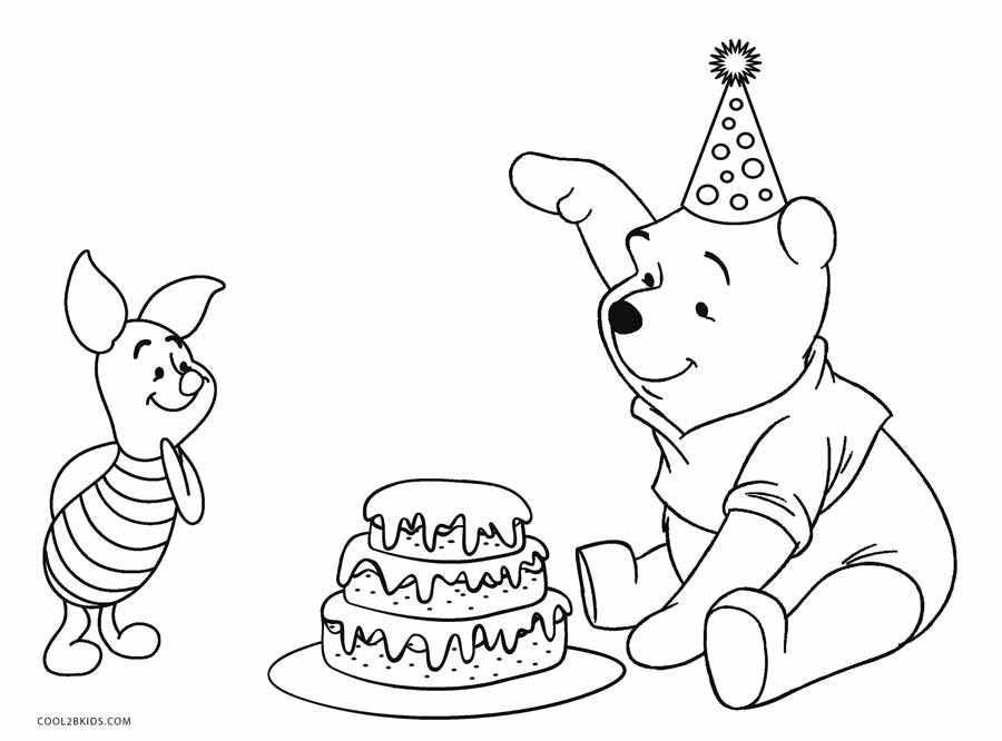 Birthday coloring pages owl coloring pages cute winnie the pooh