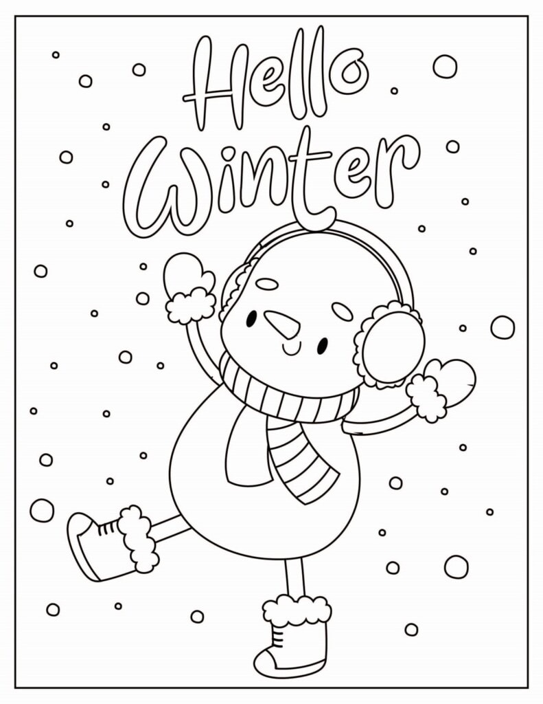 Winter coloring pages