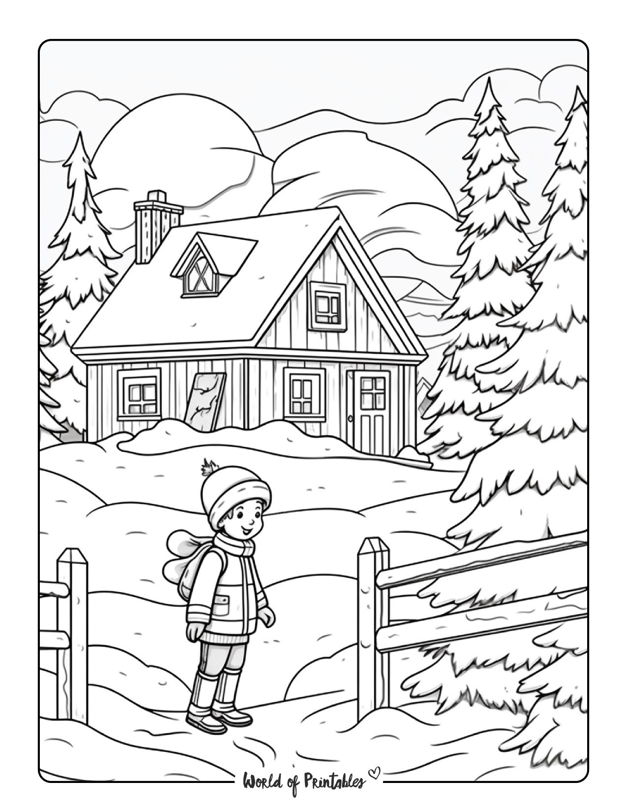 Winter coloring pages