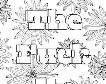 Swear word printable coloring pages