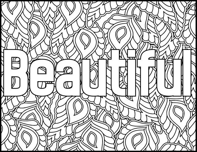 Beautiful picture of swear word coloring pages