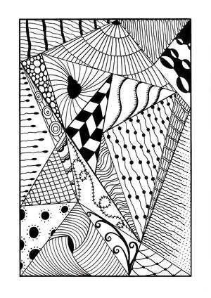 Zentangle coloring pages