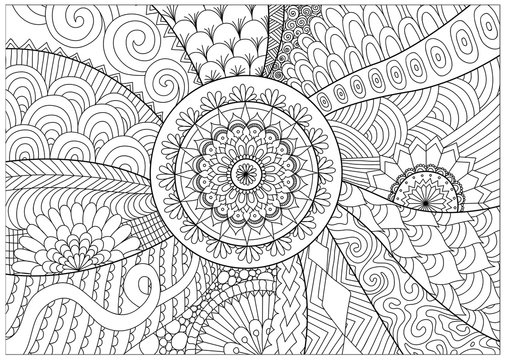 Zentangle color pages images â browse photos vectors and video