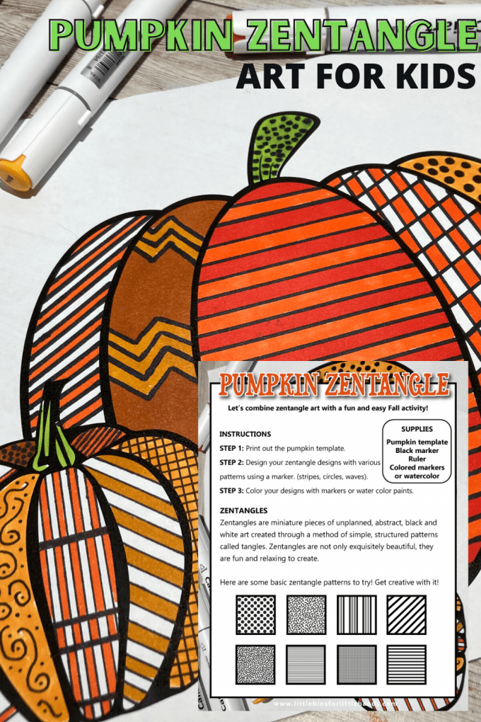 Zentangle pumpkins free printable
