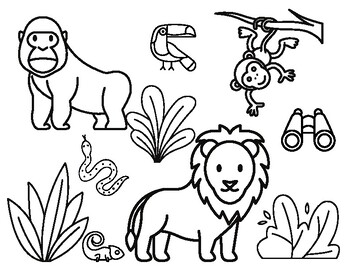 Zoo coloring page tpt