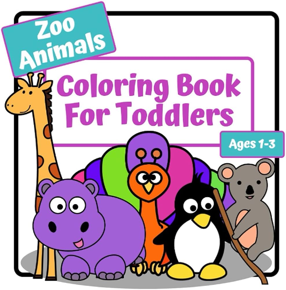 Zoo animals coloring book for toddlers coloring book for kids ages