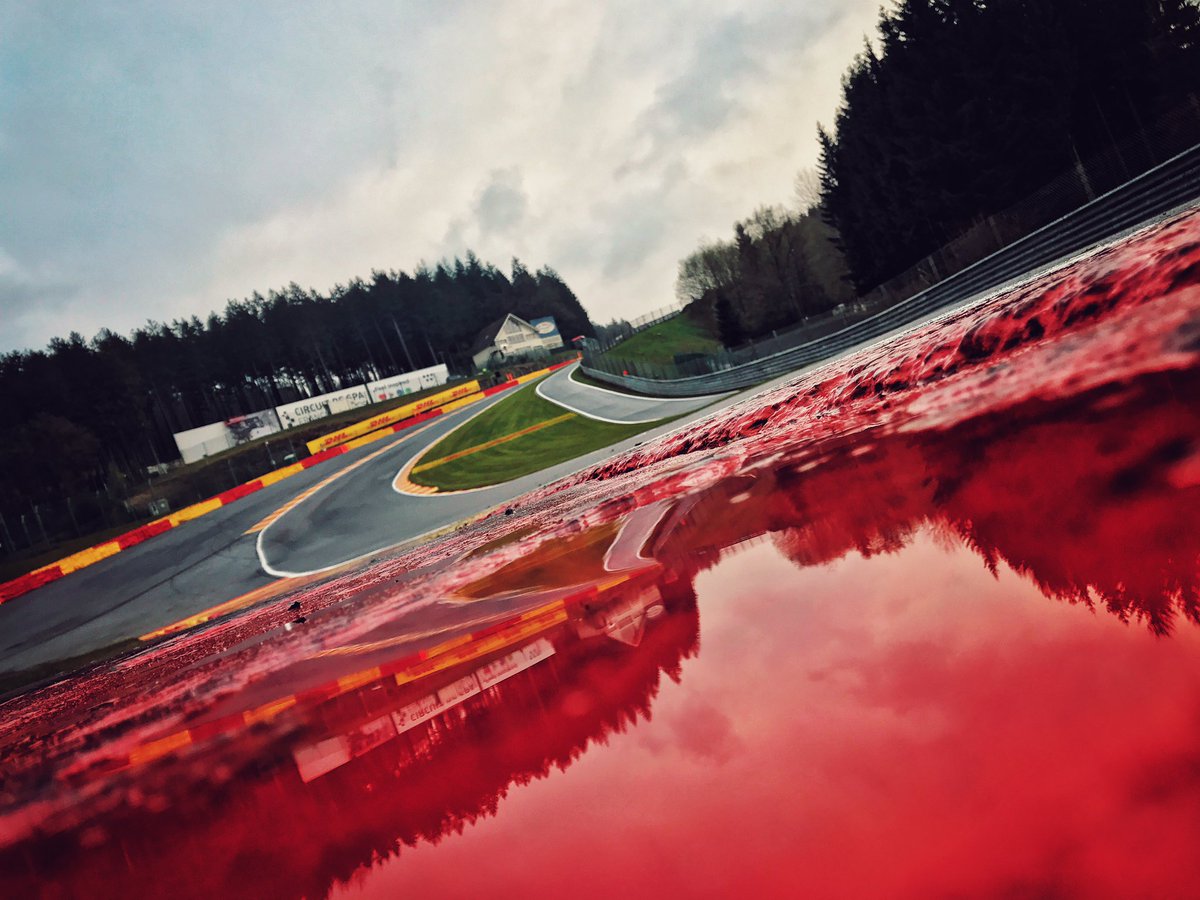 Fia world endurance championship on eau rouge after a few drops of rain this afternoon wechspa httpstcodwbkl