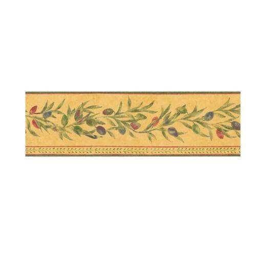 Italian leaf with olive design wallpaper border