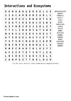 Ecosystem word search tpt