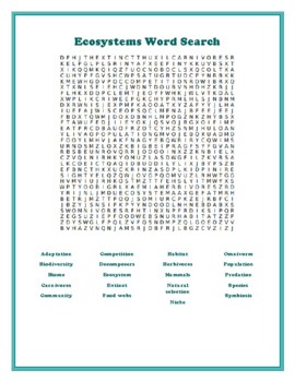 Ecosystem word search tpt