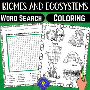 Ecosystem coloring page tpt