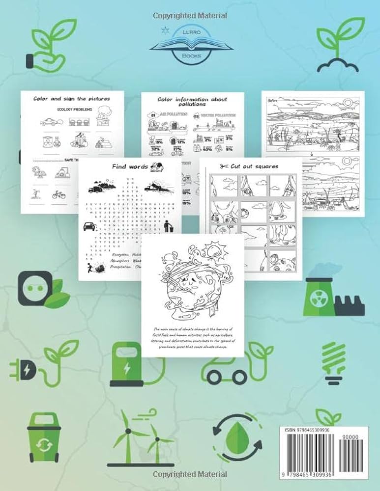 Climate change activity book for kids facts puzzle coloring pages word search mazes how to draw cut and paste and more educational games about environment problems for children lurro