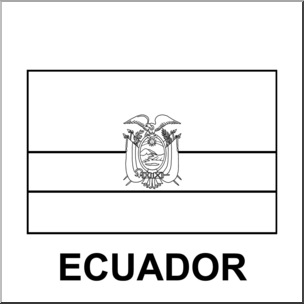 Clip art flags ecuador bw i