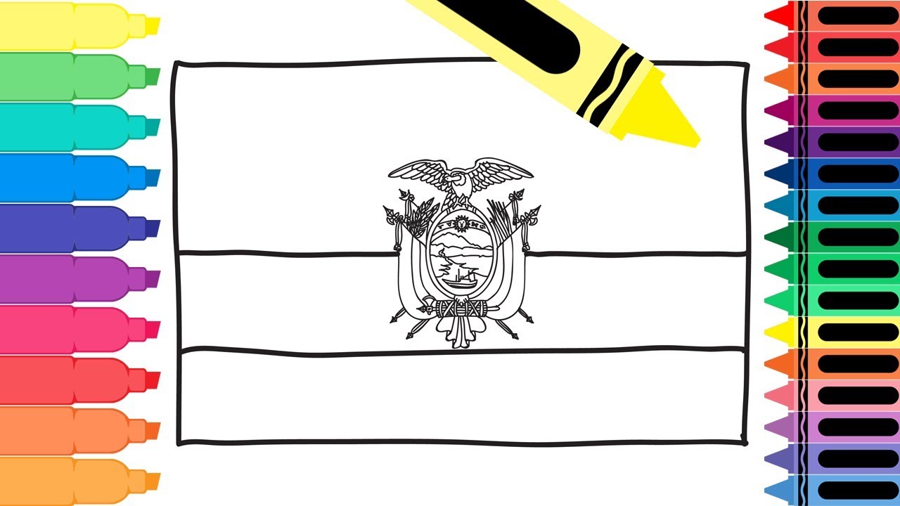 How to draw an ecuador flag