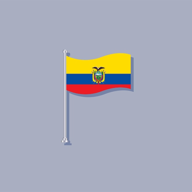 Premium vector illustration of ecuador flag template