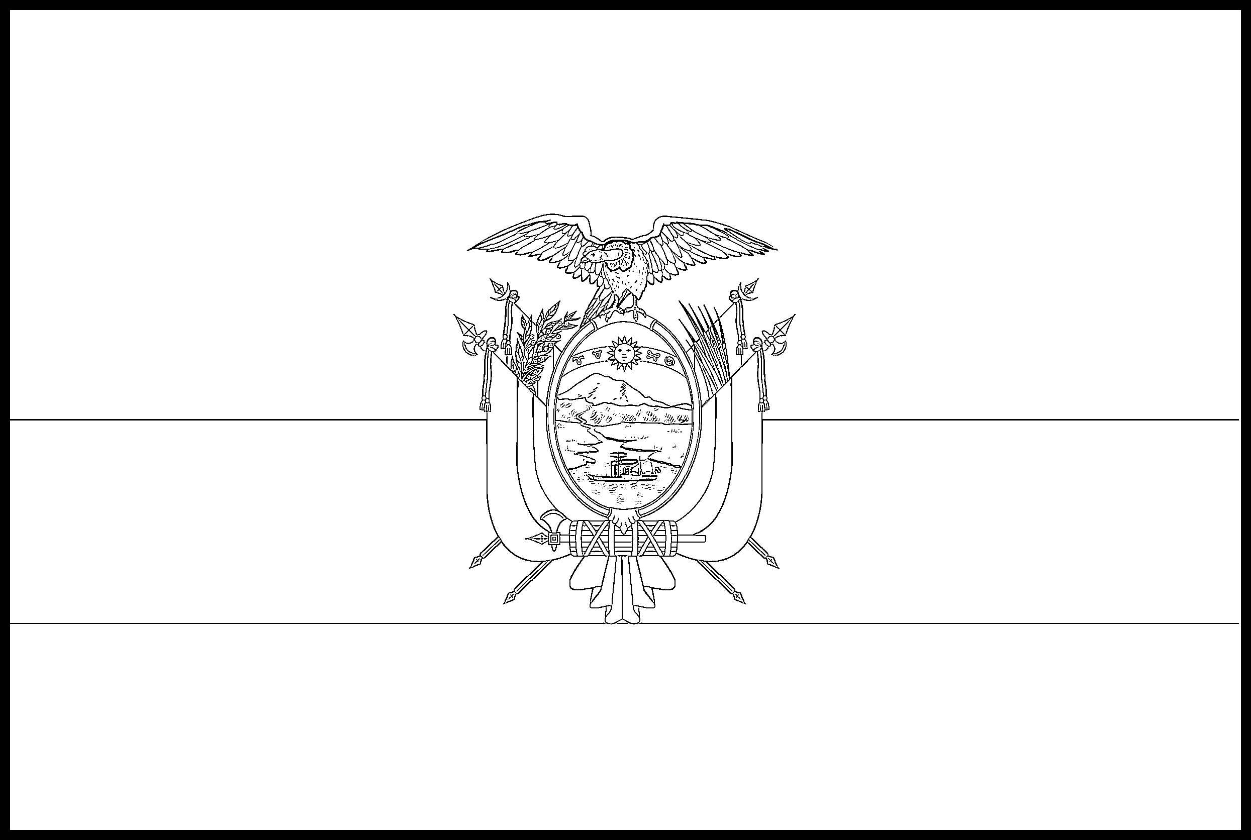 Ecuador flag colouring page â flags web