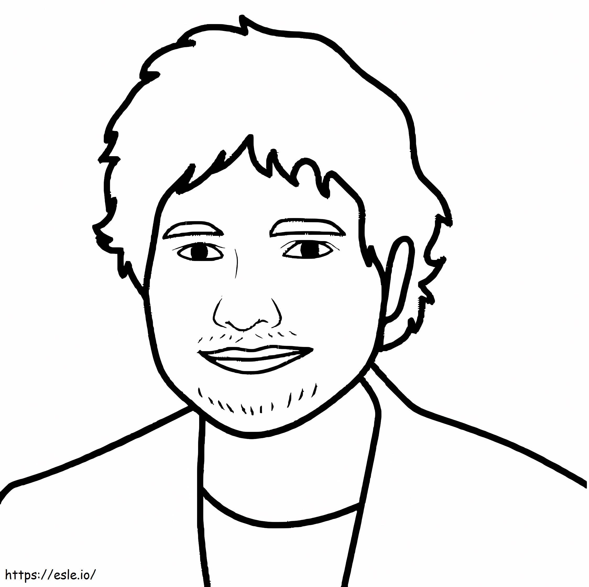 Singer ed sheeran coloring page