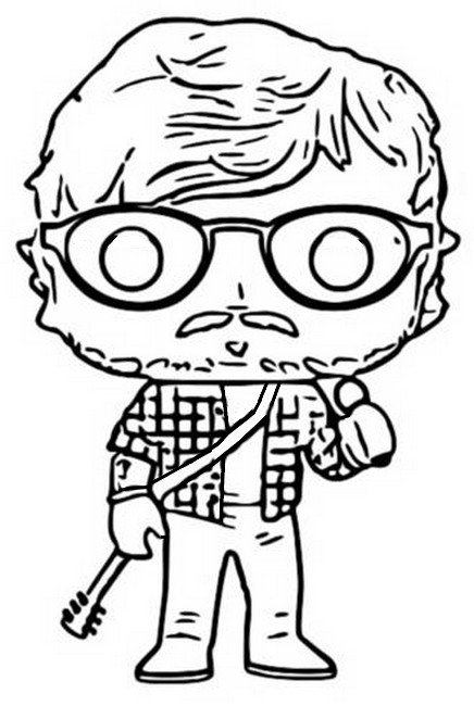 Coloring page funko pop rocks ed sheeran