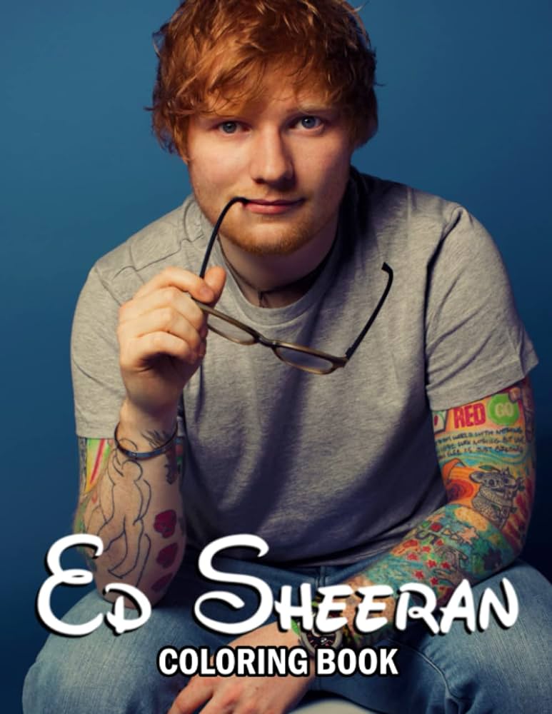 Ed sheeran coloring book perfect coloring book for adults and kids with incredible illustrations of ed sheeran for coloring and having fun by mstas oscar