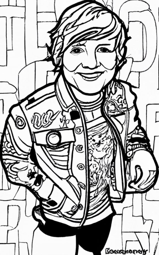 Top celebrities coloring pages