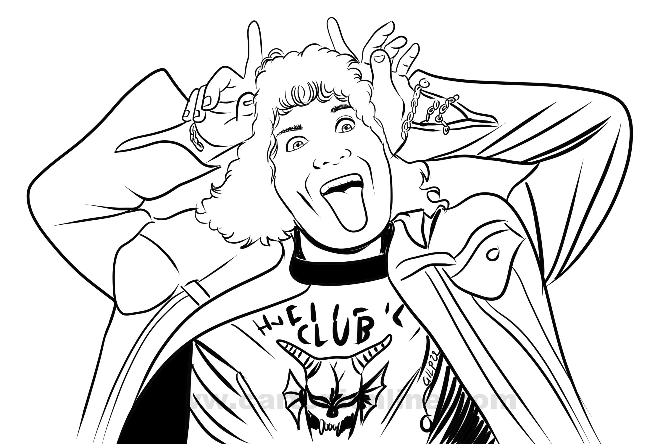 Eddie munson coloring page