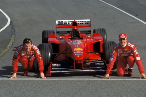 Eddie irvine michael schumacher und r ferrari f von motorsport images